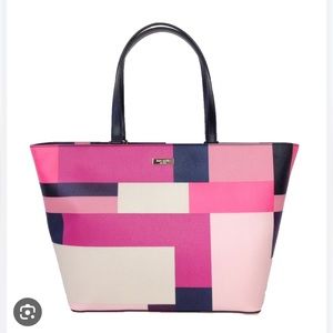 Kate Spade Grant Street Jules Colorblock Tote Bag, Colorblock Party